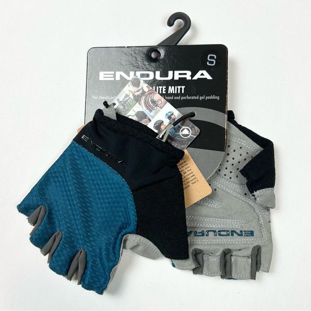 Endura Xtract Lite Mitt Cycling Fingerless Glove Blue Black S